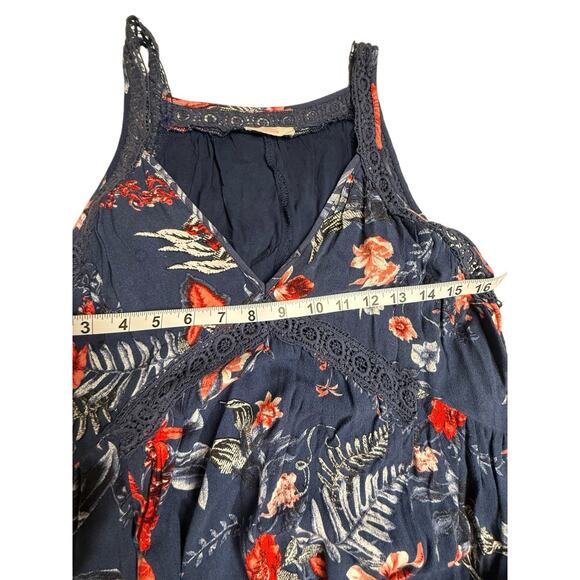 Hummingbird Boho Floral Maxi Dress/Tiers, Crotchet, Lined, Sleeveless/Cottage Sm - Picture 2 of 4